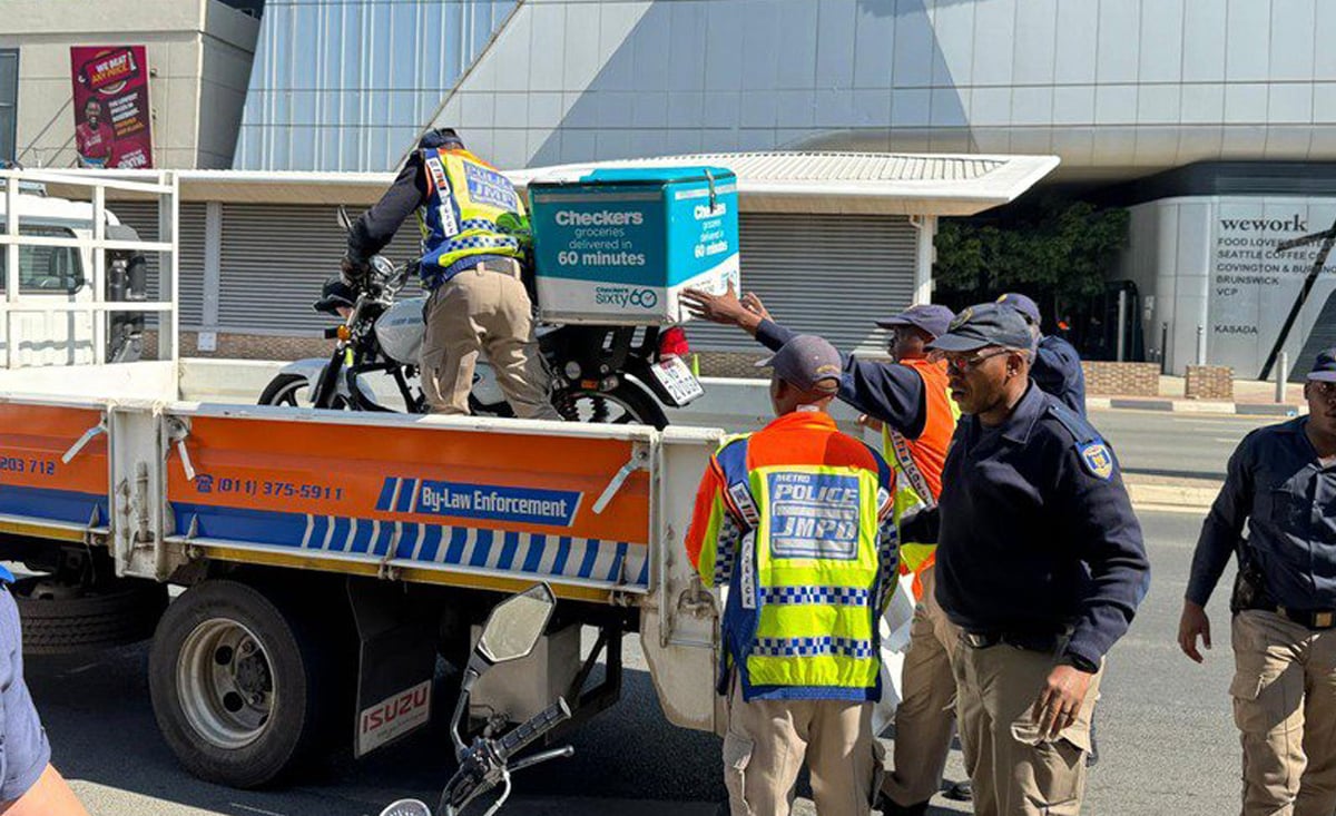 Police going after illegal delivery bikes in South Africa