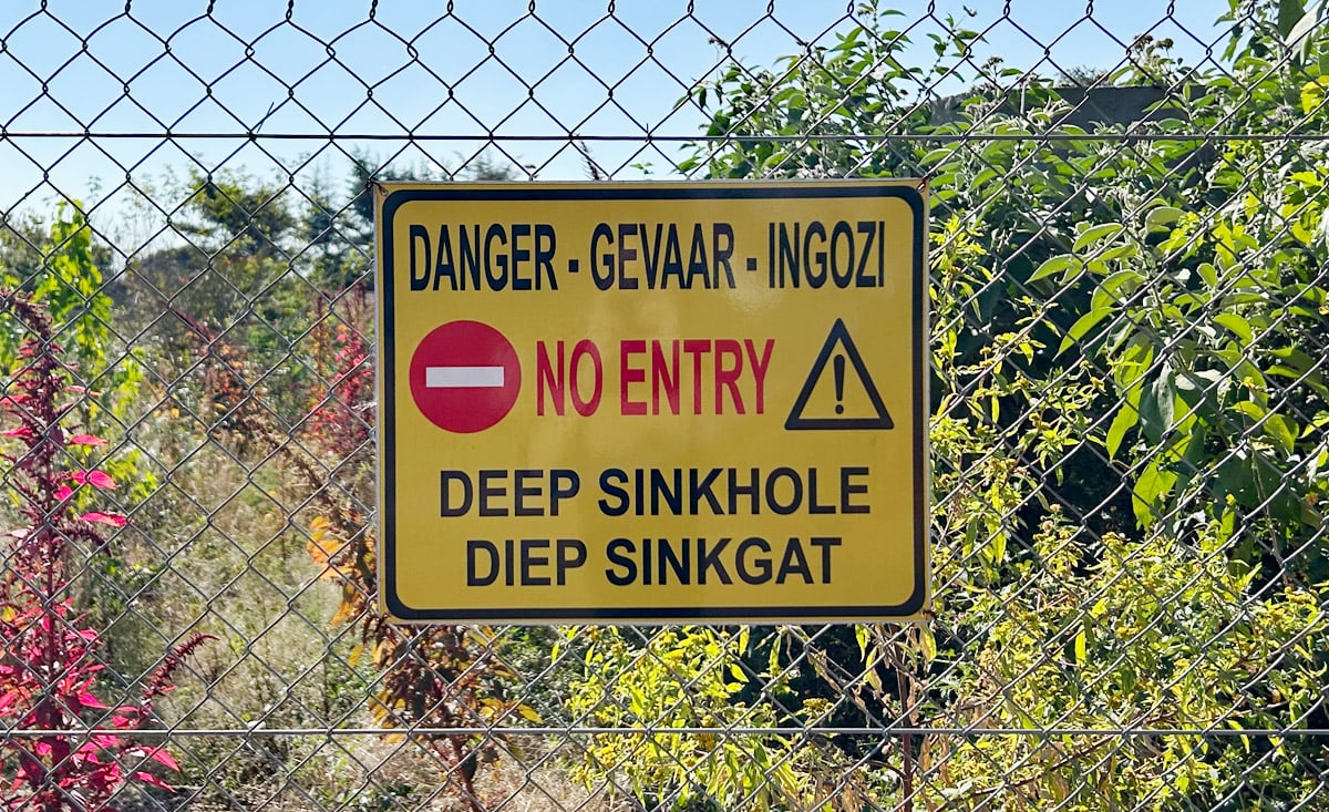 The small Gauteng suburb whose roads are being swallowed by sinkholes